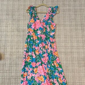 Lilly Pulitzer Floral Sleeveless Dress, size 10